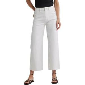 NEW WARP + WEFT icn cropped wide leg jeans in optic white